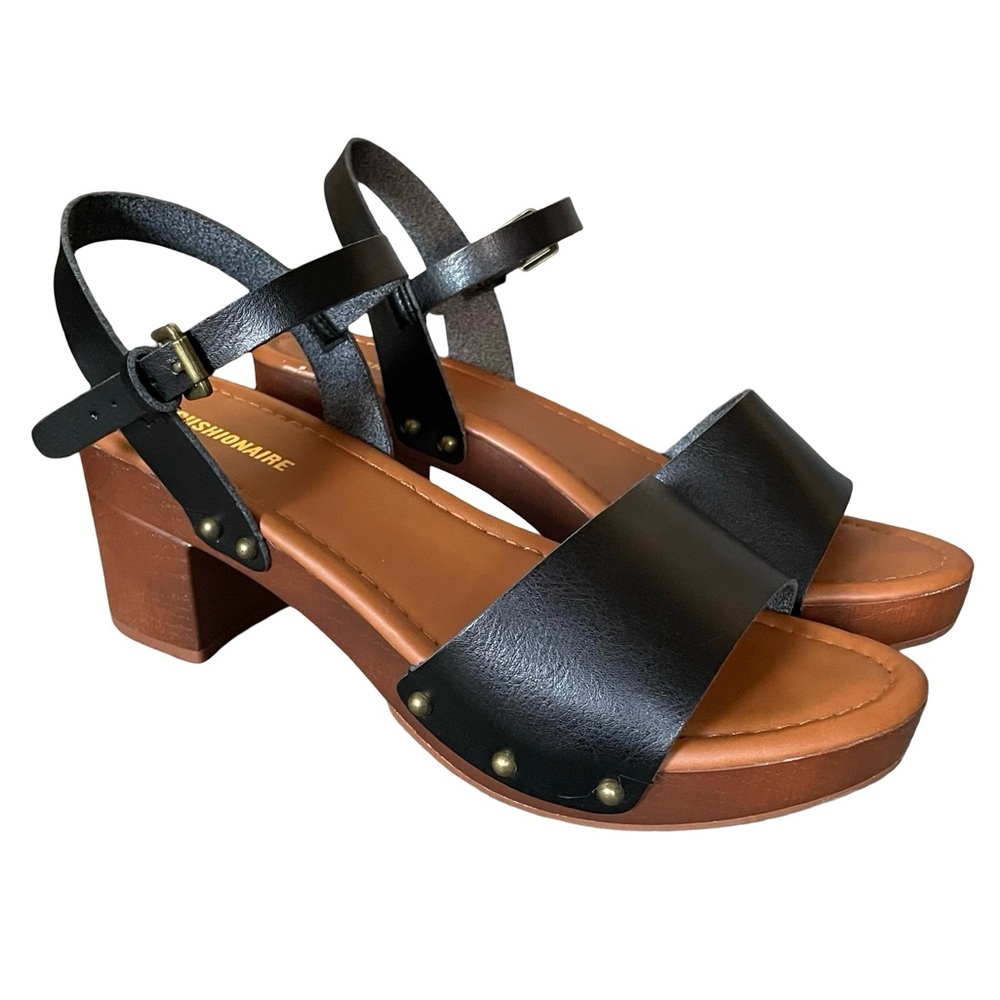 Cushionaire Sloan Faux Wood Memory Foam Sandals Size 9